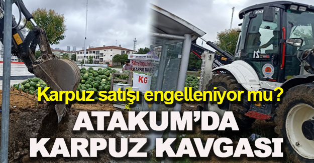 Atakum'da karpuz kavgası