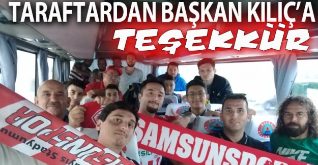 Taraftardan Başkan Kılıç'a teşekkür