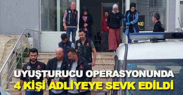 Bafra'da uyuşturucu operasyonu 4 kişi adliyeye sevk edildi