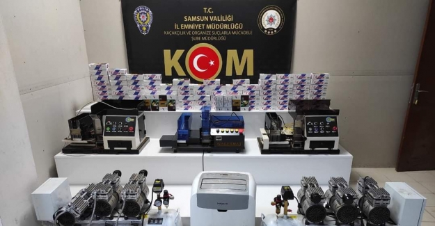 Samsun'da kaçak sigara ürünleri ele geçirildi