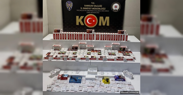 Samsun'da kaçak sigara kağıdı ele geçirildi