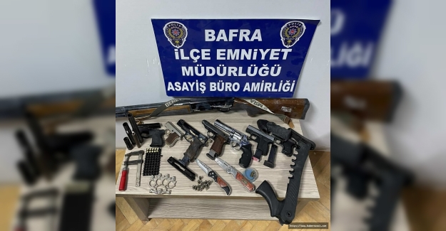 Bafra'da silah kaçakçılığı operasyonu 2 kişi tutuklandı