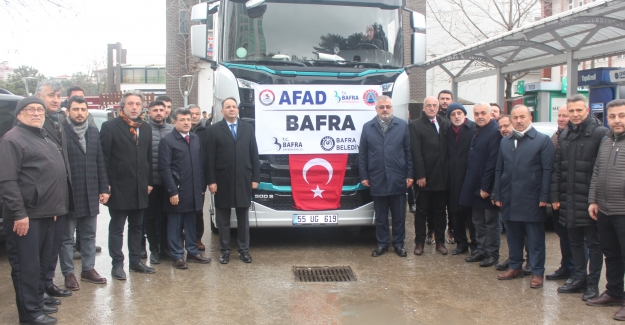 Bafra'dan Yardım Tır'ı yola çıktı