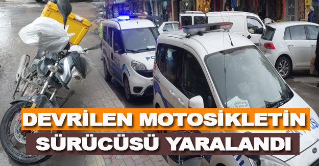 Bafra'da Devrilen Motosikletin sürücüsü yaralandı