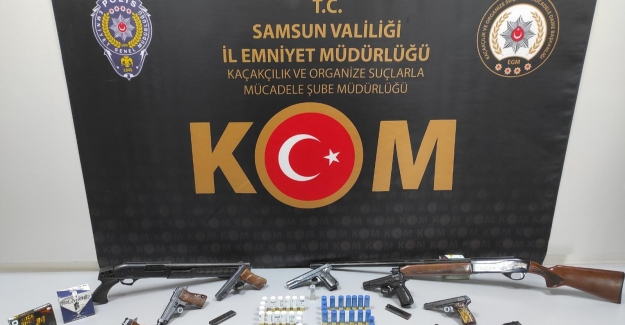 Samsun'da silah kaçakçılığı 7 gözaltı