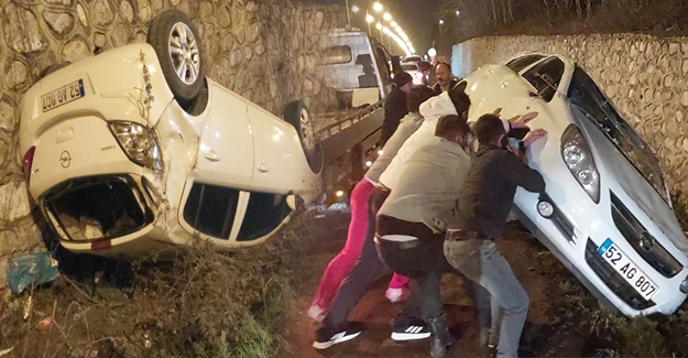 Samsun Sinop yolunda trafik kazası