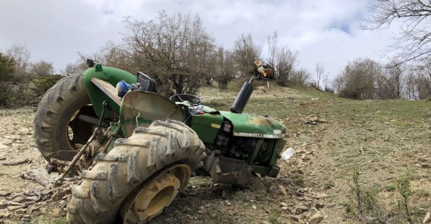 Devrilen Traktör kazasında sürücüsü öldü