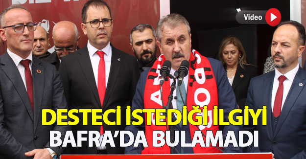 Mustafa Destici Bafra'da istediğini bulamadı