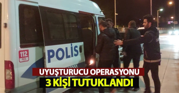 Samsun'da uyuşturucu operasyonunda yakalanan 3 zanlı tutuklandı