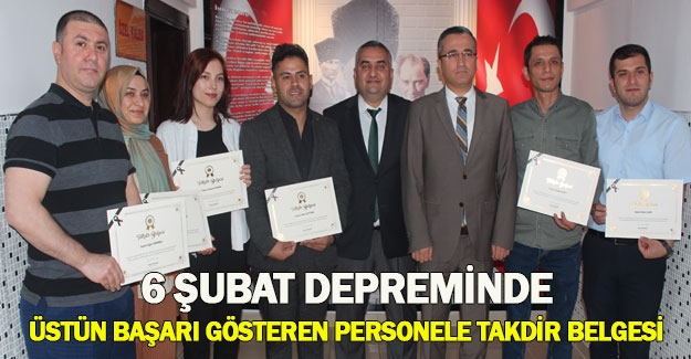 Bafra adliyesi personeline takdir belgesi