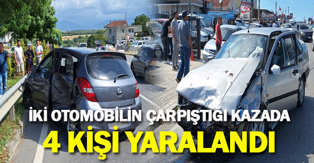 Samsun Sinop yolunda kaza 4 yaralı