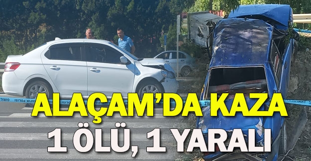 Alaçam'da iki otomobilin çarpıştı kazada 1 kişi öldü