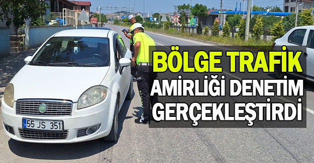 Bafra Bölge Trafik Amirliği denetim gerçekleştirdi