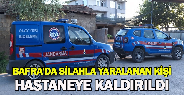 Bafra'da silahla yaralanan kişi hastaneye kaldırıldı