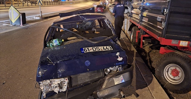 Bafra'da trafik kazası,  1 yaralı