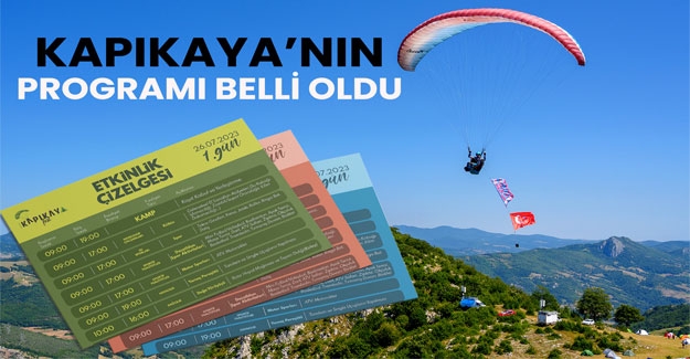 Kapıkaya'nın Programı Belli Oldu