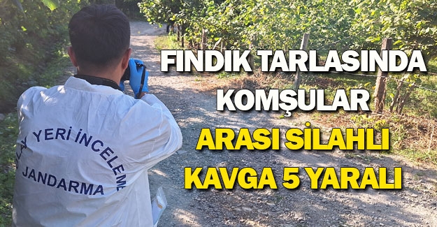 Samsun'da fındık tarlasında komşular arası silahlı kavga 5 yaralı