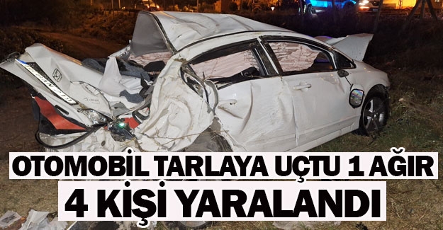 19 Mayıs'ta Trafik kazası, 1 ağır 4 yaralı