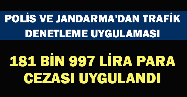 Polis ve Jandarma'dan trafik denetleme uygulaması