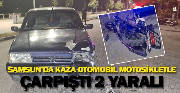 Samsun'da trafik kazası, 2 yaralı