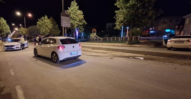 Bafra'da iki otomobilin çarpışmasında yolcu yaralandı