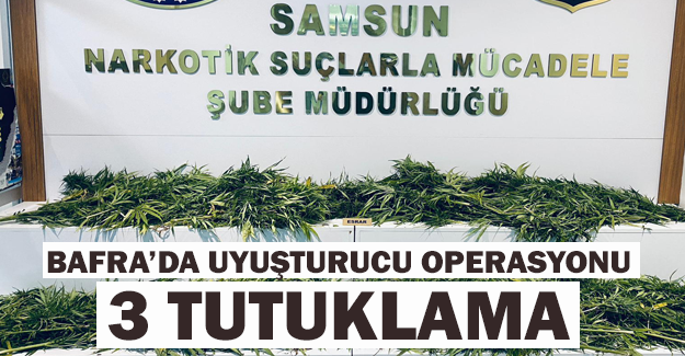 Samsun'da uyuşturucu operasyonu 3 tutuklama