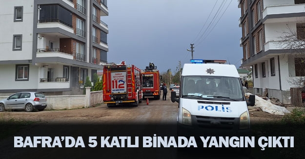 Samsun'da 5 katlı binada yangın çıktı