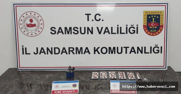 Samsun'da sentetik ecza hapı ele geçirildi