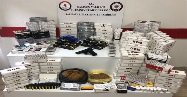 Samsun'da kaçak sigara operasyonu