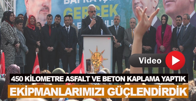 Hamit Kılıç, 450 Kilometre asfalt ve beton kaplama yaptık