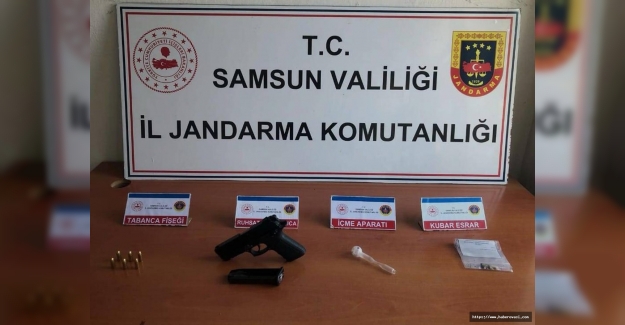 Samsun'da uygulamada silah ve uyuşturucu bulundu