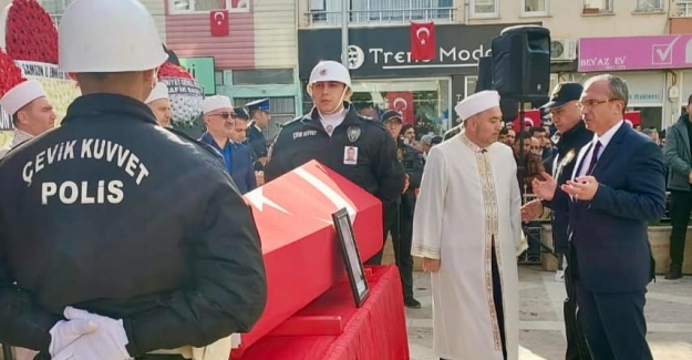 Şehit Polis memuruna tören düzenlendi