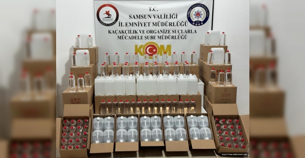 Samsun'da 1 ton üzeri kaçak etil alkol ele geçirildi