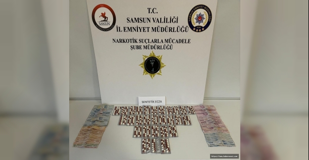 Samsun'da 3 bin 95 sentetik ecza hapı ele geçirildi