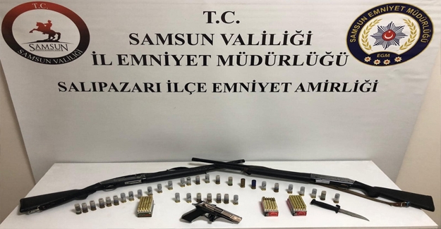 Samsun'da evde yapılan aramada silah ele geçirildi