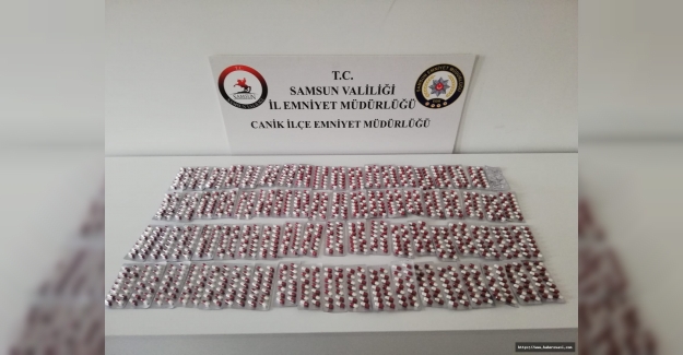 Samsun'da 1050 adet uyuşturucu hap ele geçirildi