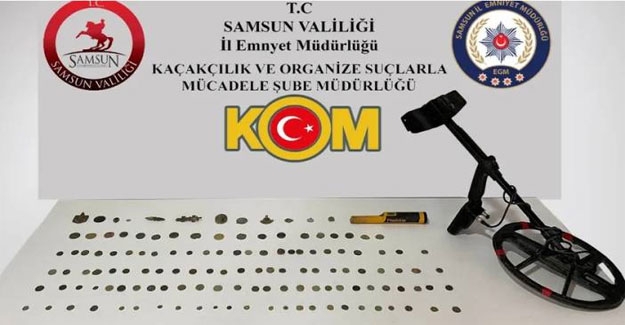Samsun'da kazıda buldukları eserleri satan 2 kişi gözaltına alındı