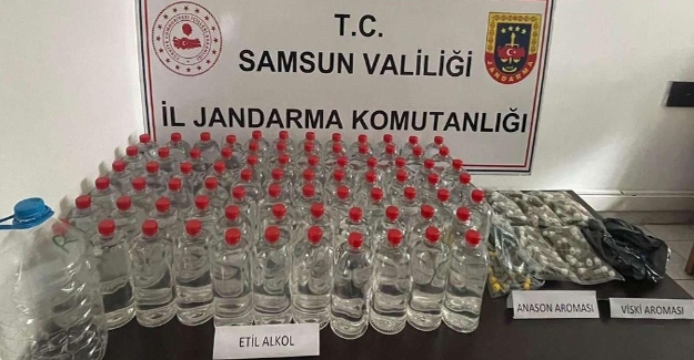 Samsun'da sahte alkol operasyonu