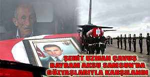 Şehit Uzman Çavuş Bayram Aksu, Samsun'da gözyaşlarıyla karşılandı