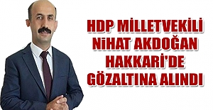 HDP Milletvekili Akdoğan, Hakkari'de gözaltına alındı