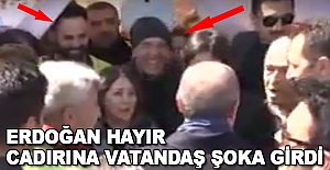 Erdoğan Hayır çadırına girdi