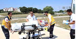 Samsun'da traktör  yuvarlandı 2 yaralı
