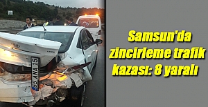 Samsun'da zincirleme trafik kazası: 8 yaralı