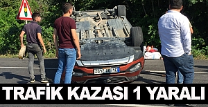 Samsun'da araç takla attı 1 yaralı