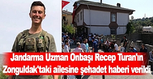 Recep Turan'ın Zonguldak'taki ailesine şehadet haberi verildi