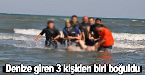 Samsun'da denize giren 3 kişiden biri boğuldu