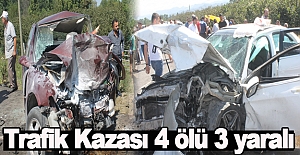 Samsun'da Trafik Kazası 4 ölü, 3 yaralı