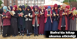 Bafra'da kitap okuma etkinliği