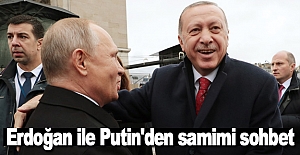 Cumhurbaşkanı Erdoğan ile Putin'den samimi sohbet