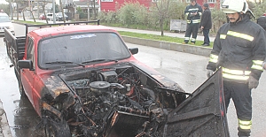 Samsun'da Araç yangını